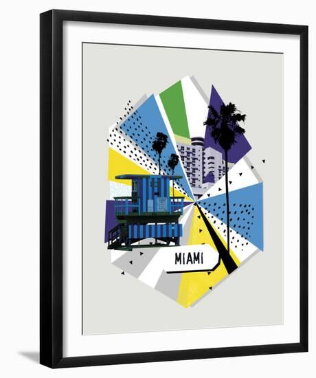 Memphis Group - Miami-null-Framed Giclee Print