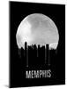 Memphis Skyline Black-null-Mounted Art Print