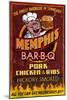 Memphis, Tennessee - Barbecue-Lantern Press-Mounted Art Print