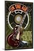 Memphis, Tennessee - Guitar and Microphone-Lantern Press-Mounted Art Print