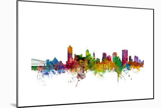 Memphis Tennessee Skyline-Michael Tompsett-Mounted Art Print