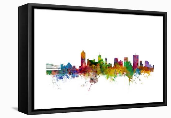 Memphis Tennessee Skyline-Michael Tompsett-Framed Stretched Canvas