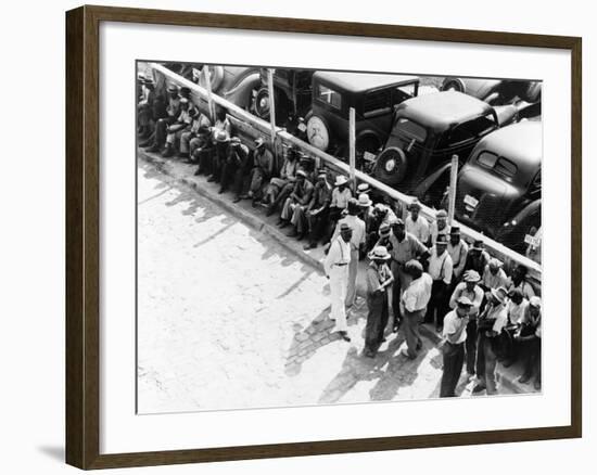 Memphis: Unemployed, 1938-Dorothea Lange-Framed Photographic Print