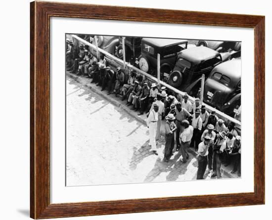 Memphis: Unemployed, 1938-Dorothea Lange-Framed Photographic Print