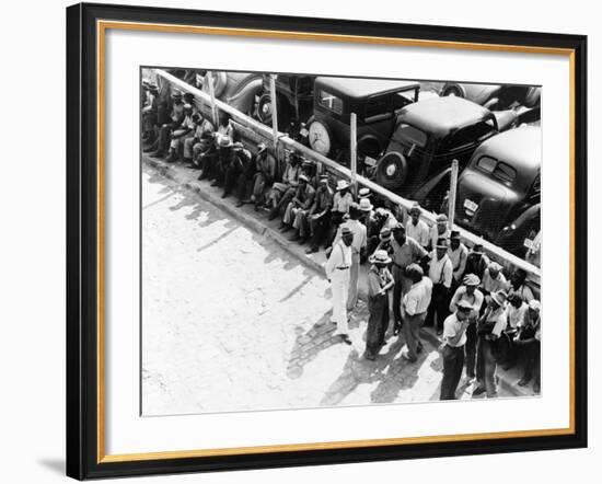 Memphis: Unemployed, 1938-Dorothea Lange-Framed Photographic Print