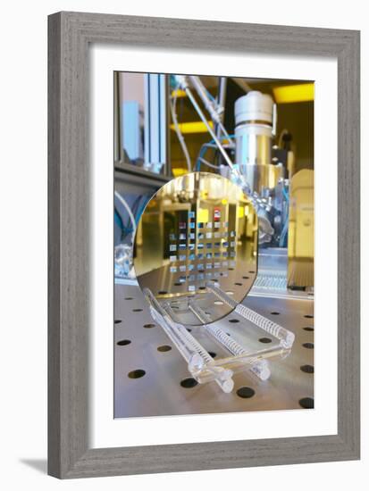 MEMS Production, Machined Silicon Wafer-Colin Cuthbert-Framed Photographic Print