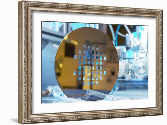 MEMS Production, Machined Silicon Wafer-Colin Cuthbert-Framed Photographic Print