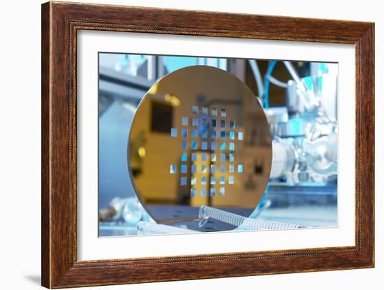 MEMS Production, Machined Silicon Wafer-Colin Cuthbert-Framed Photographic Print