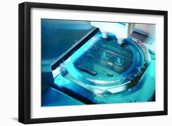 MEMS Production, Wafer Cutting-Colin Cuthbert-Framed Photographic Print