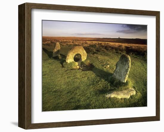 Men-an-tol Standing Stones-Chris Madeley-Framed Photographic Print