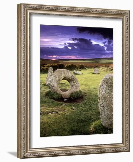 Men-an-tol Standing Stones-Chris Madeley-Framed Photographic Print