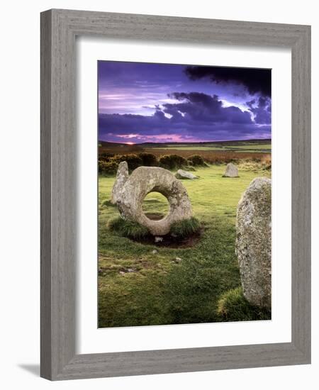 Men-an-tol Standing Stones-Chris Madeley-Framed Photographic Print