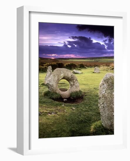 Men-an-tol Standing Stones-Chris Madeley-Framed Photographic Print