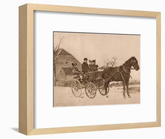 'Men and women in a horse-drawn carriage', 1937-Louis Guichard-Framed Photographic Print