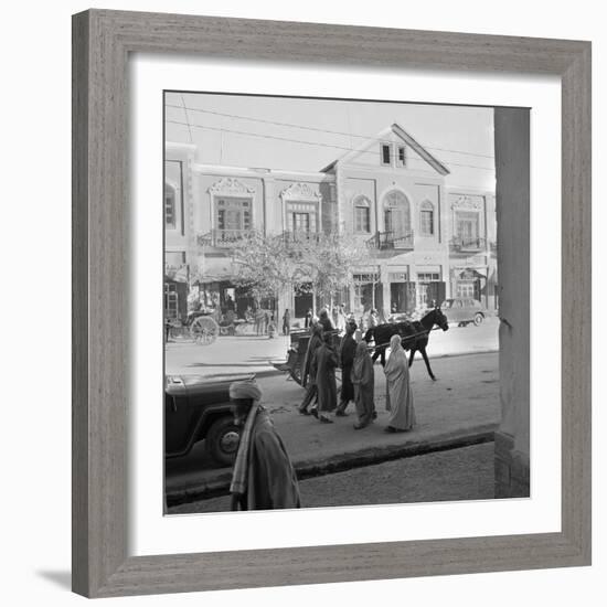 Men and Women, Wearing the Traditional Burqa, Walk Along a Street in Kabul-null-Framed Photographic Print