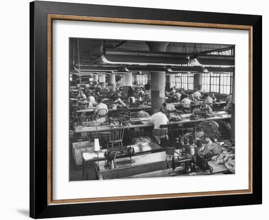 Men and Women Working in Clothing Factory-Ralph Morse-Framed Premium Photographic Print