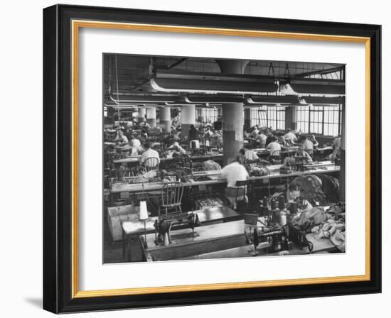Men and Women Working in Clothing Factory-Ralph Morse-Framed Photographic Print