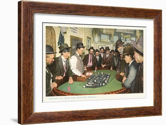 Men at Gambling Table-null-Framed Art Print