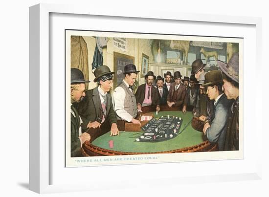 Men at Gambling Table-null-Framed Art Print