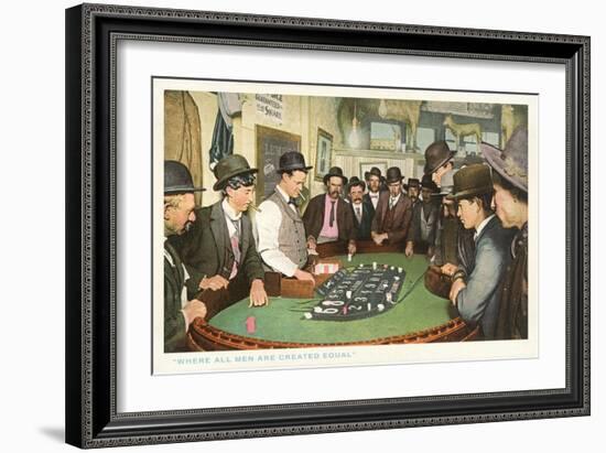 Men at Gambling Table-null-Framed Art Print