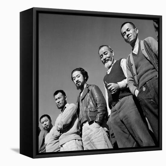 Men at Japanese Internment Camp, Tule Lake, Ca-Carl Mydans-Framed Premier Image Canvas