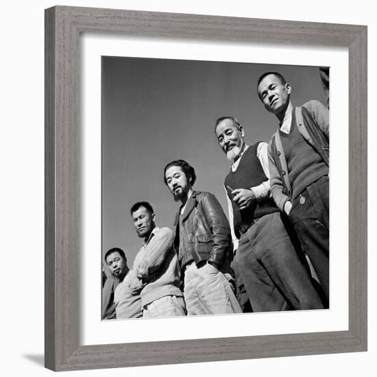 Men at Japanese Internment Camp, Tule Lake, Ca-Carl Mydans-Framed Photographic Print