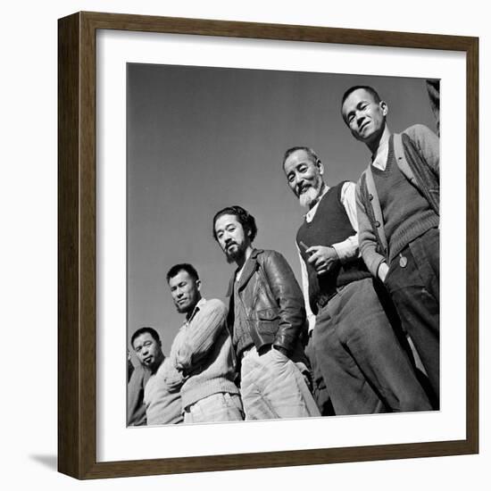 Men at Japanese Internment Camp, Tule Lake, Ca-Carl Mydans-Framed Photographic Print