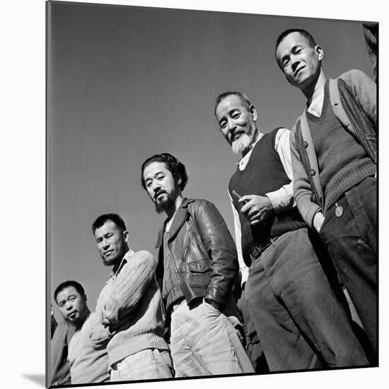 Men at Japanese Internment Camp, Tule Lake, Ca-Carl Mydans-Mounted Photographic Print