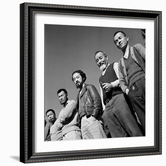 Men at Japanese Internment Camp, Tule Lake, Ca-Carl Mydans-Framed Photographic Print