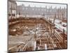 Men Building the Camden Town Sub-Station, London, 1908-null-Mounted Photographic Print
