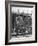 Men Constructing a Wheat Wreath Behind a Wheat Filled Wagon During the Harvest Season-Hans Wild-Framed Photographic Print