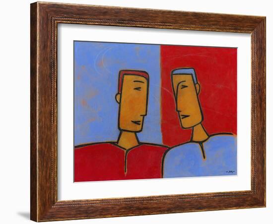 Men Conversing-Marie Bertrand-Framed Giclee Print