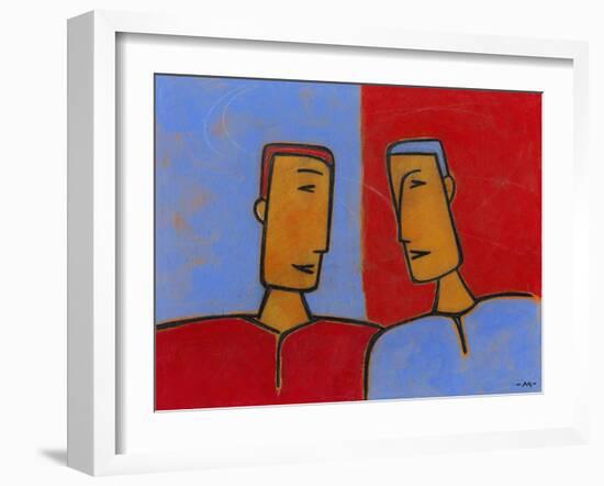 Men Conversing-Marie Bertrand-Framed Giclee Print