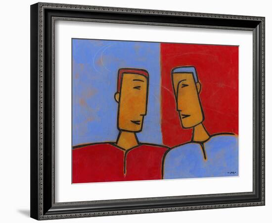 Men Conversing-Marie Bertrand-Framed Giclee Print