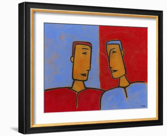 Men Conversing-Marie Bertrand-Framed Giclee Print