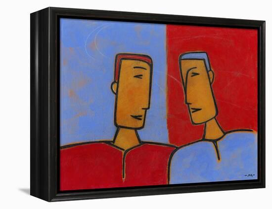 Men Conversing-Marie Bertrand-Framed Premier Image Canvas