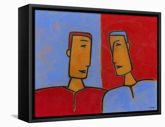 Men Conversing-Marie Bertrand-Framed Premier Image Canvas