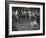 Men Duel W. Swords in a British Meeting House-null-Framed Photographic Print