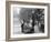 Men Eating Fresh Clams from a Pushcart Peddler in NYC's Italian Quarter-null-Framed Photo