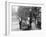 Men Eating Fresh Clams from a Pushcart Peddler in NYC's Italian Quarter-null-Framed Photo