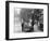 Men Eating Fresh Clams from a Pushcart Peddler in NYC's Italian Quarter-null-Framed Photo