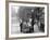 Men Eating Fresh Clams from a Pushcart Peddler in NYC's Italian Quarter-null-Framed Photo