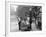 Men Eating Fresh Clams from a Pushcart Peddler in NYC's Italian Quarter-null-Framed Photo