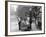 Men Eating Fresh Clams from a Pushcart Peddler in NYC's Italian Quarter-null-Framed Photo