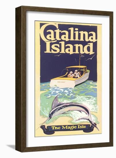 Men Fishing, Catalina Island-null-Framed Art Print