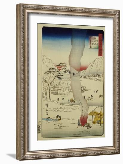 Men Fishing for Eels and Other Fish Through a Hole in the Ice-null-Framed Giclee Print