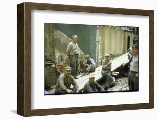 Men from Demolition Crew on Their Break in Story "The Wreckers"-Walker Evans-Framed Photographic Print