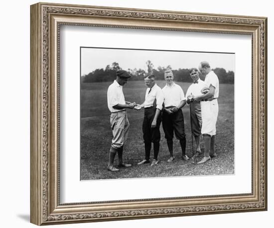 Men in Golfing Attire Waging a Bet Photograph - Washington, DC-Lantern Press-Framed Premium Giclee Print