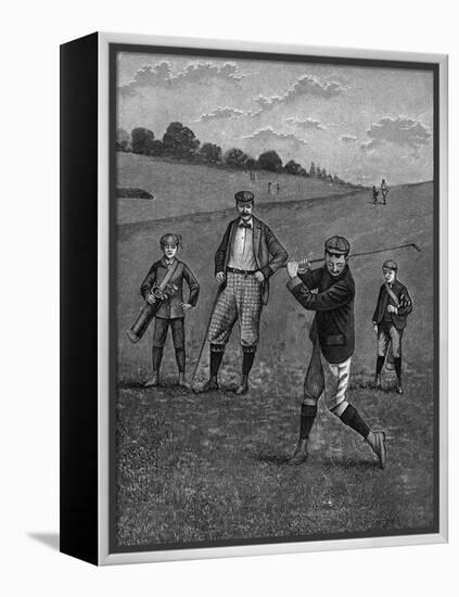 Men In Knickers Playing A Game Of Golf-Bettmann-Framed Premier Image Canvas