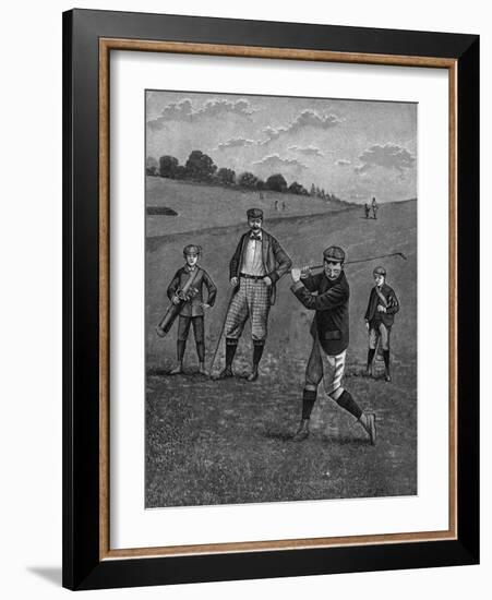 Men In Knickers Playing A Game Of Golf-Bettmann-Framed Giclee Print